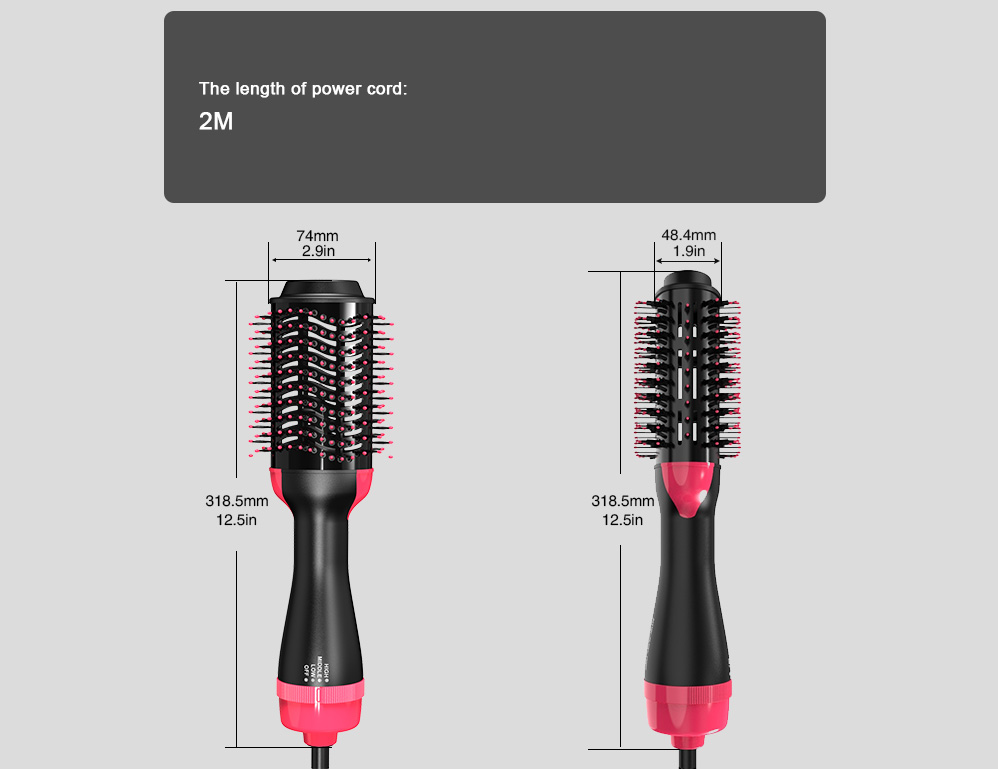 Hot Air Brush One-Step Original  Hair Dryer  &Volumizer 1.0 &Hair Curler Straightener 1000w Salon Hair Styling Tools