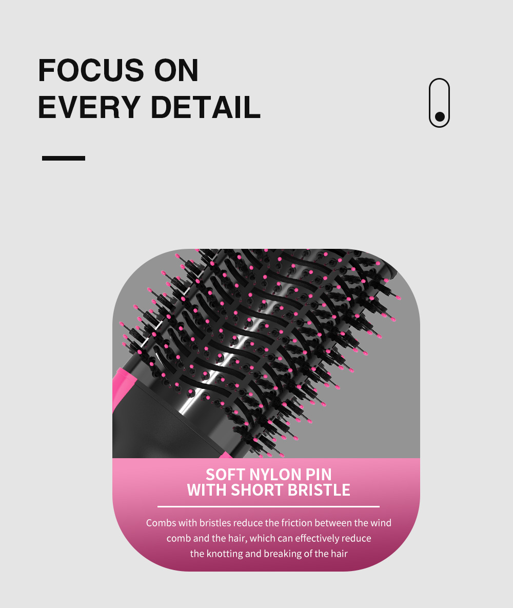 Hot Air Brush One-Step Original  Hair Dryer  &Volumizer 1.0 &Hair Curler Straightener 1000w Salon Hair Styling Tools