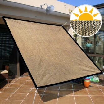 Outdoor Patio Sun Shade Sail Rectangle Garden Sunshade Net  Garden Balcony Net  Summer Anti-UV Sun Shelter Awning Car Canopy