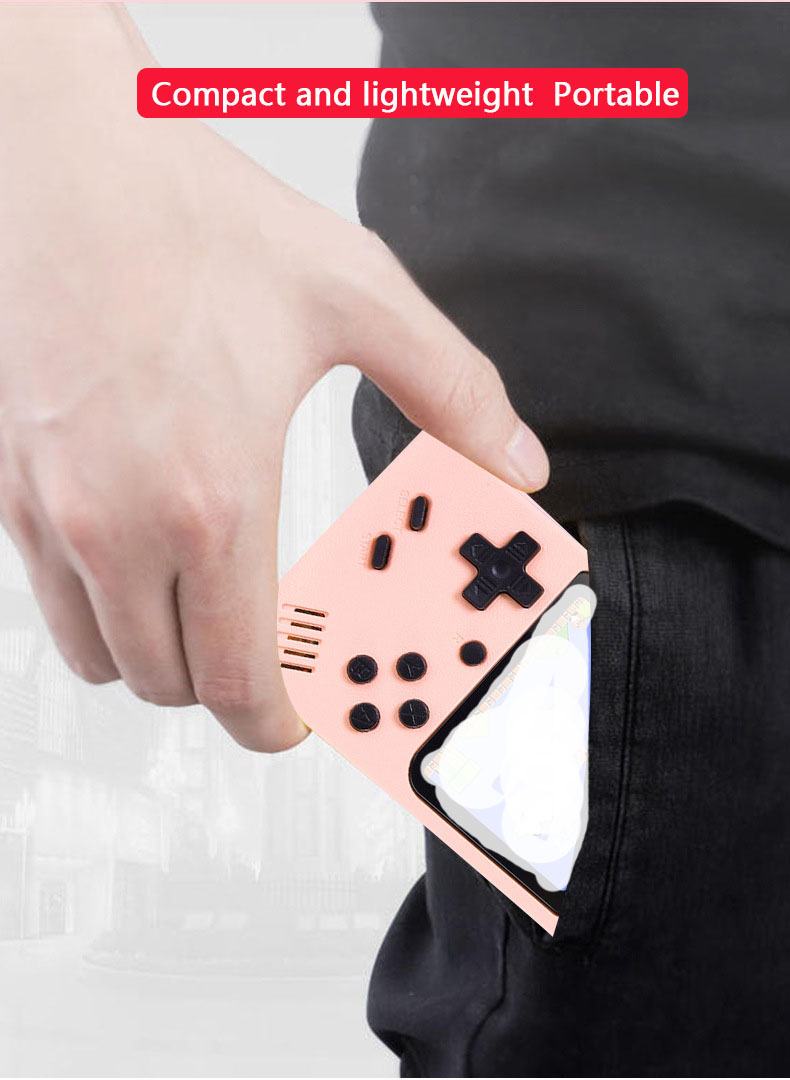Mini portable retro manual video game console, 8-bit 3.0-inch 500 games, color LCD display, children's gifts