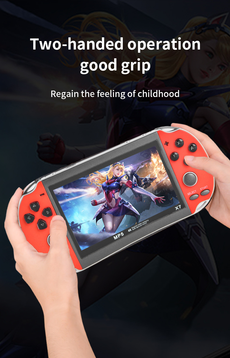 Portable retro video game console for video games, mini player, miniature electronic camera for children's gift video games