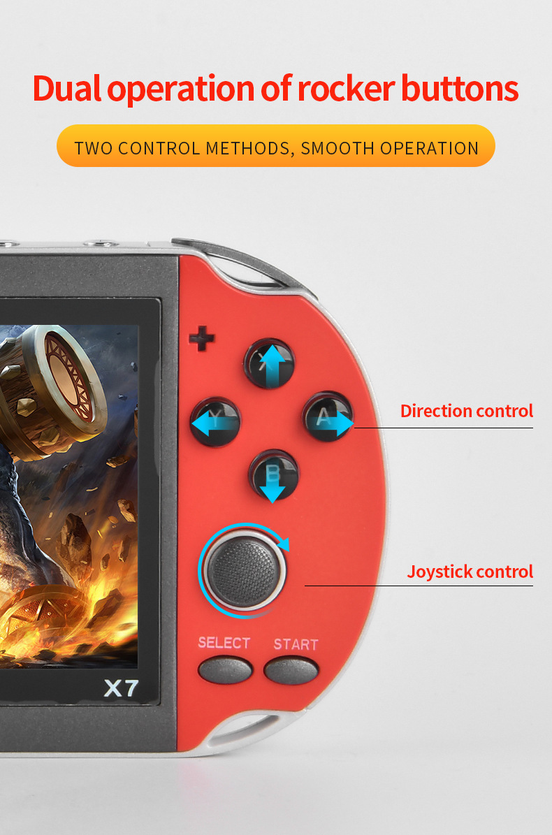 Portable retro video game console for video games, mini player, miniature electronic camera for children's gift video games