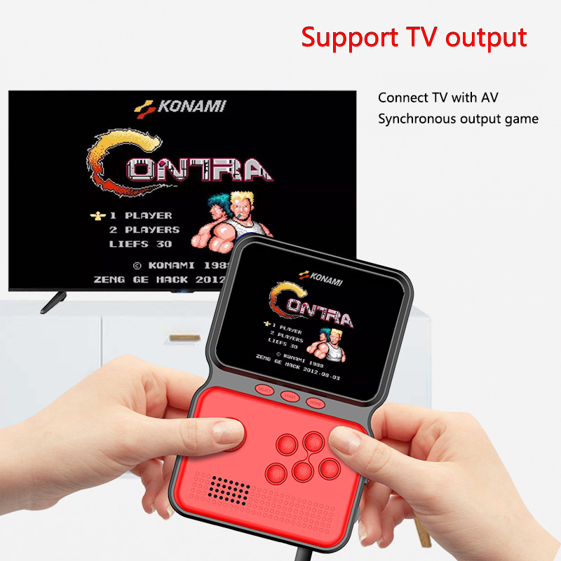Mini portable retro manual video game console, including 900 games, 16 bit 3.0 inch, children's color LCD display