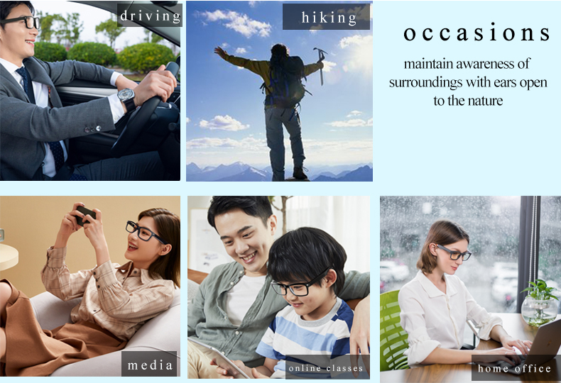 Smart Glasses Wireless Bluetooth 5.0 Sunglasses Outdoor Smart Sport Hands-Free Calling Calling Music Anti-Blue Eyeglasses