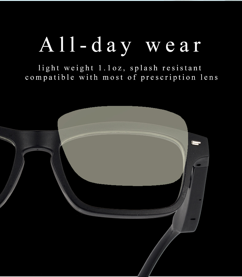Smart Glasses Wireless Bluetooth 5.0 Sunglasses Outdoor Smart Sport Hands-Free Calling Calling Music Anti-Blue Eyeglasses
