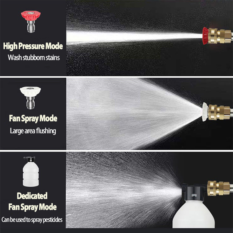 60BAR 30000mAh Wireless High Pressure Car Washer Self Priming Sustain 50min Washing 300W Car Wash Water Gun With Li-ion Battery