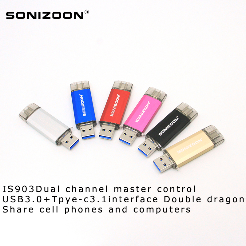 OTG USB Flash Drive Type C Pen Drive 256GB 128GB 64GB 32GB  USB Stick 3.0 Pendrive for Type-C Device