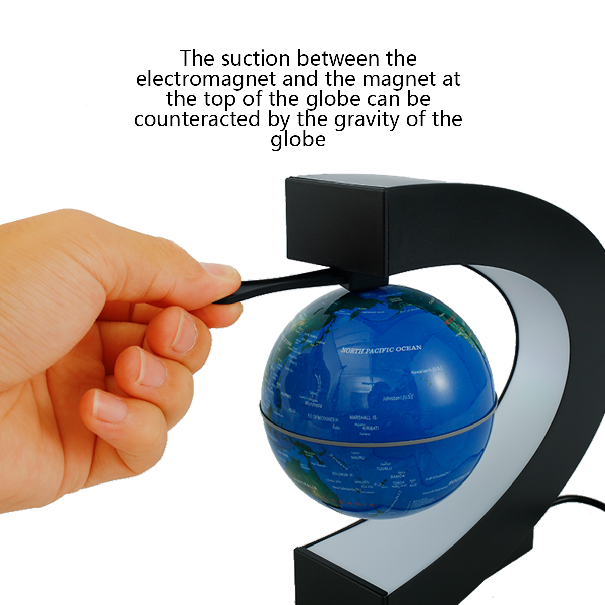 Levitating Lamp Magnetic Levitation Globe LED World Map Rotating Globe Lights Bedside Lights Home Novelty Floating Lamp Gifts