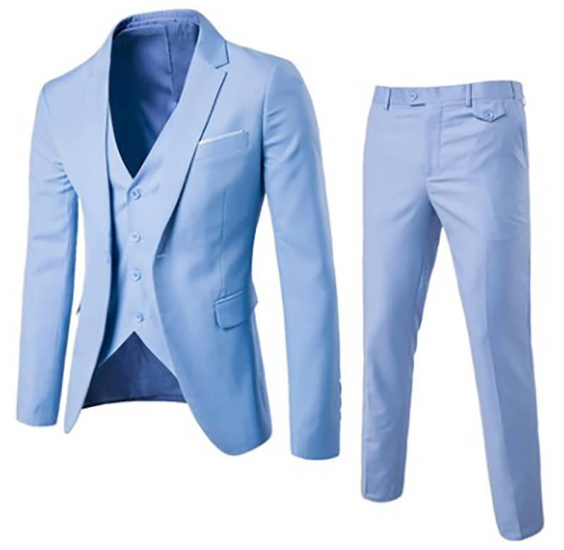 Hot Suit Suit Male Groom Wedding Dress Men'S Three-Piece Self-Cultivation British Style Small Suit Наборы С Блейзером Hyfm004