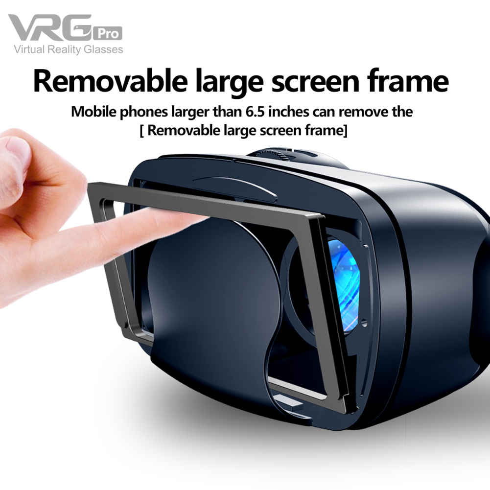 VRG Pro Virtual Reality 3D VR Headset Smart Glasses Helmet for Smartphones Cell Phone Mobile 5-7 Inches Binoculars with Controls