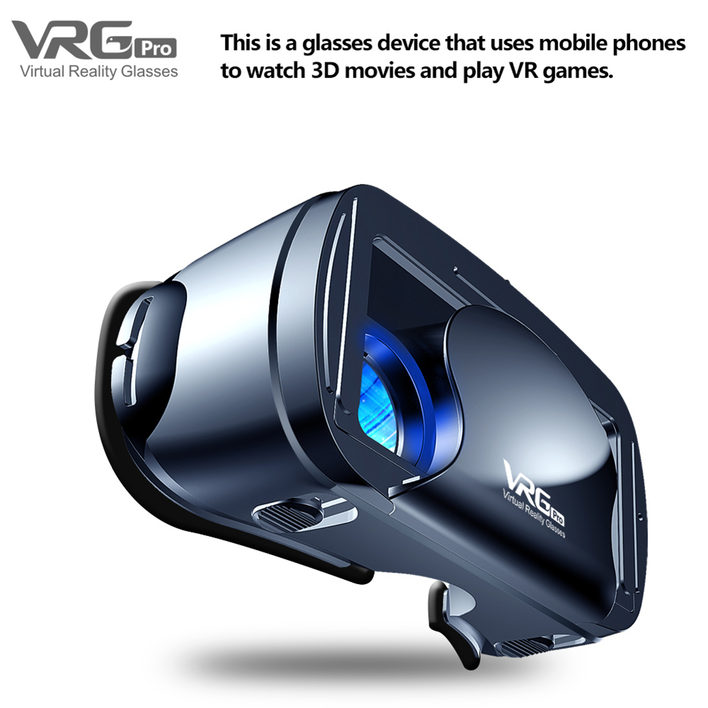 VRG Pro Virtual Reality 3D VR Headset Smart Glasses Helmet for Smartphones Cell Phone Mobile 5-7 Inches Binoculars with Controls