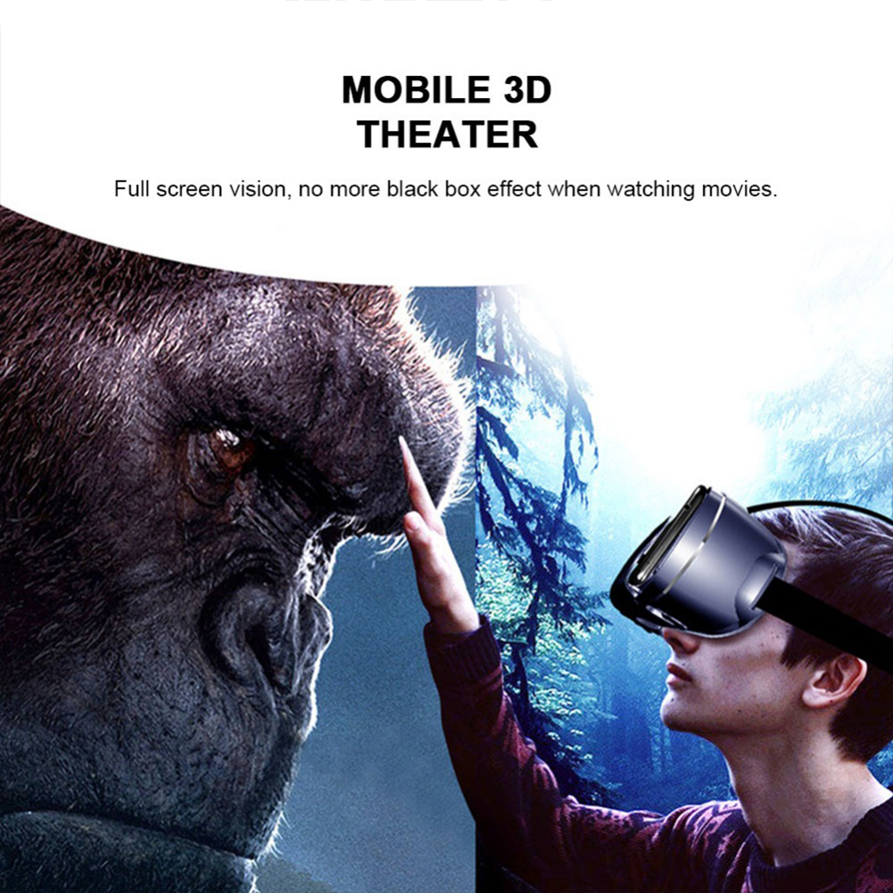 VRG Pro Virtual Reality 3D VR Headset Smart Glasses Helmet for Smartphones Cell Phone Mobile 5-7 Inches Binoculars with Controls