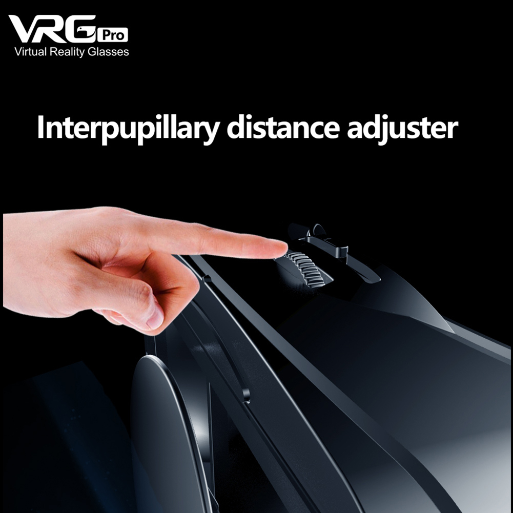 VRG Pro Virtual Reality 3D VR Headset Smart Glasses Helmet for Smartphones Cell Phone Mobile 5-7 Inches Binoculars with Controls