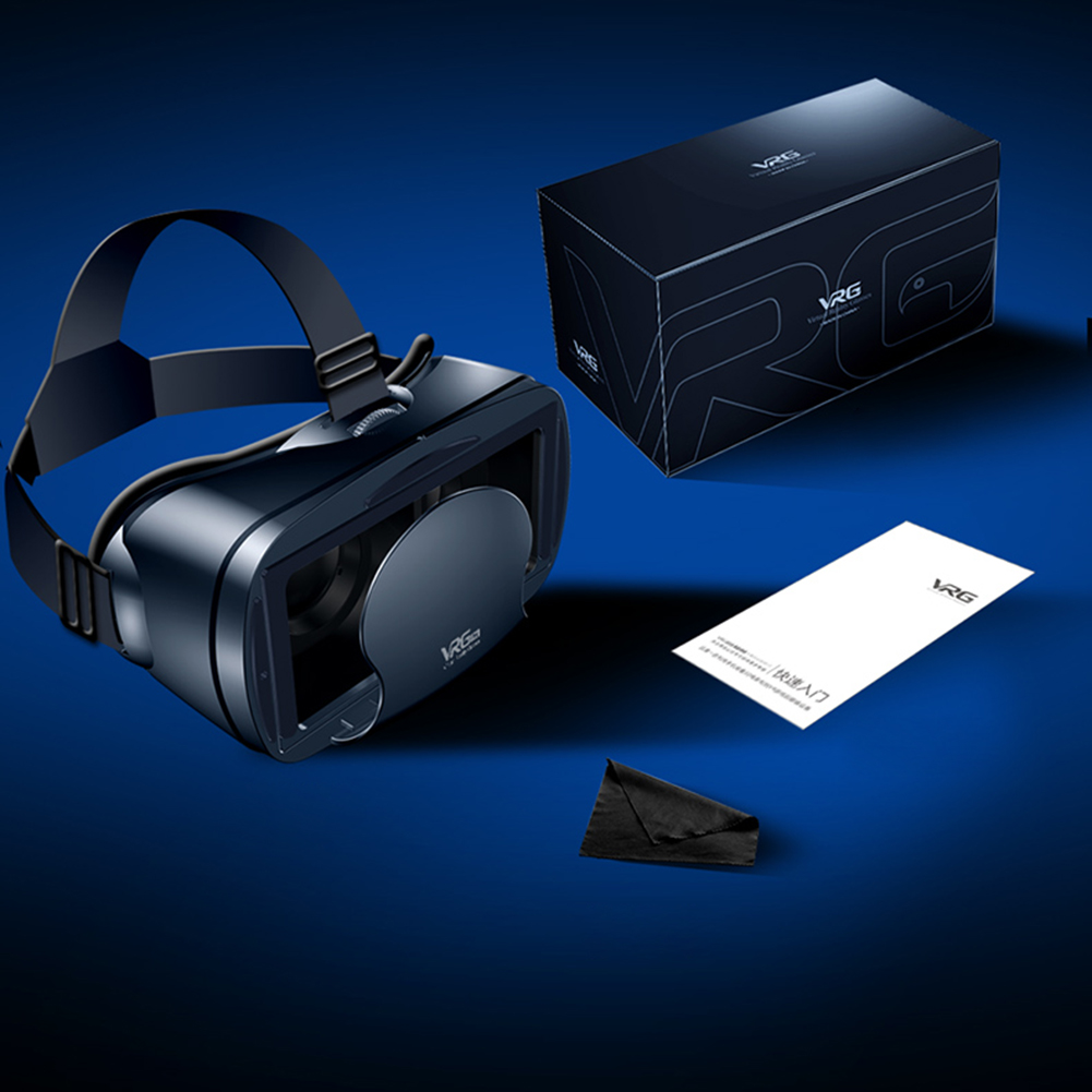 VRG Pro Virtual Reality 3D VR Headset Smart Glasses Helmet for Smartphones Cell Phone Mobile 5-7 Inches Binoculars with Controls