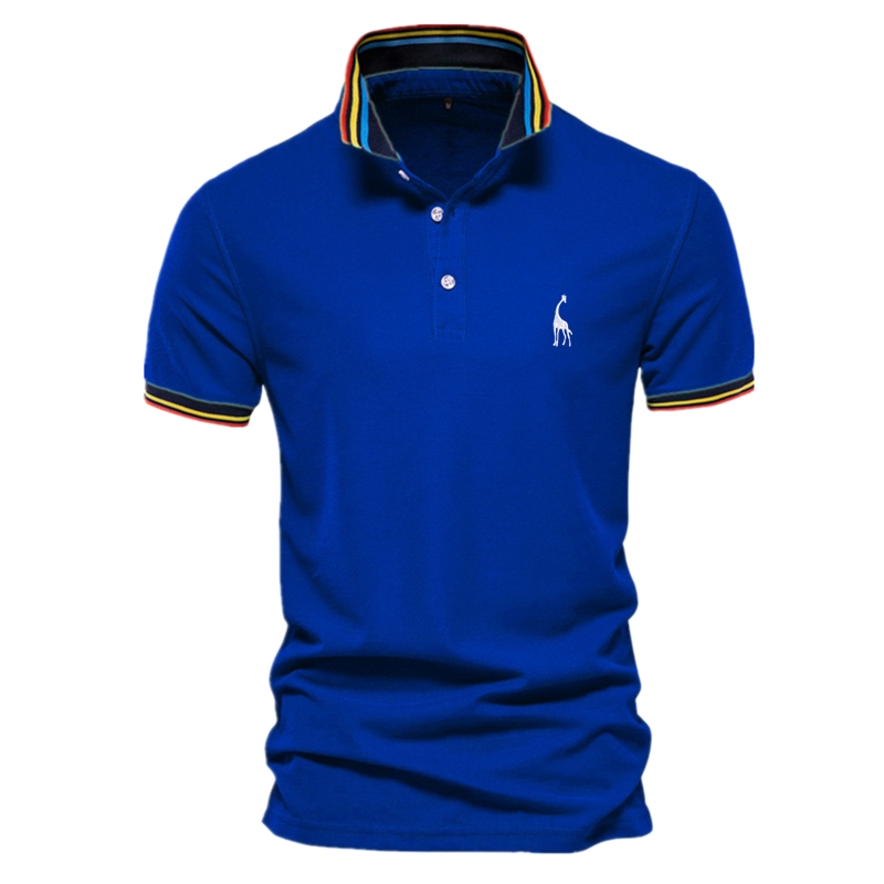 AIOPESON Embroidery 35% Cotton Polo Shirts for Men Casual Solid Color Slim Fit Mens Polos New Summer Fashion Brand Men Clothing