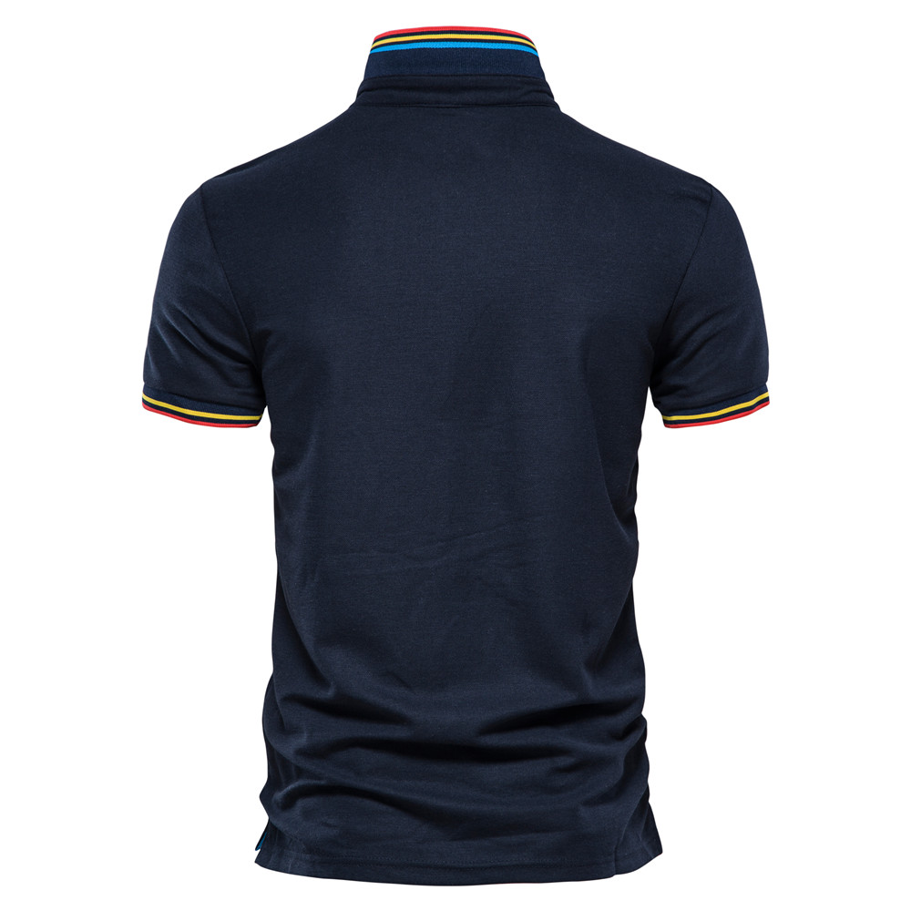 AIOPESON Embroidery 35% Cotton Polo Shirts for Men Casual Solid Color Slim Fit Mens Polos New Summer Fashion Brand Men Clothing