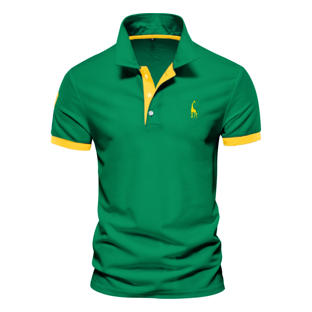 AIOPESON Embroidery 35% Cotton Polo Shirts for Men Casual Solid Color Slim Fit Mens Polos New Summer Fashion Brand Men Clothing
