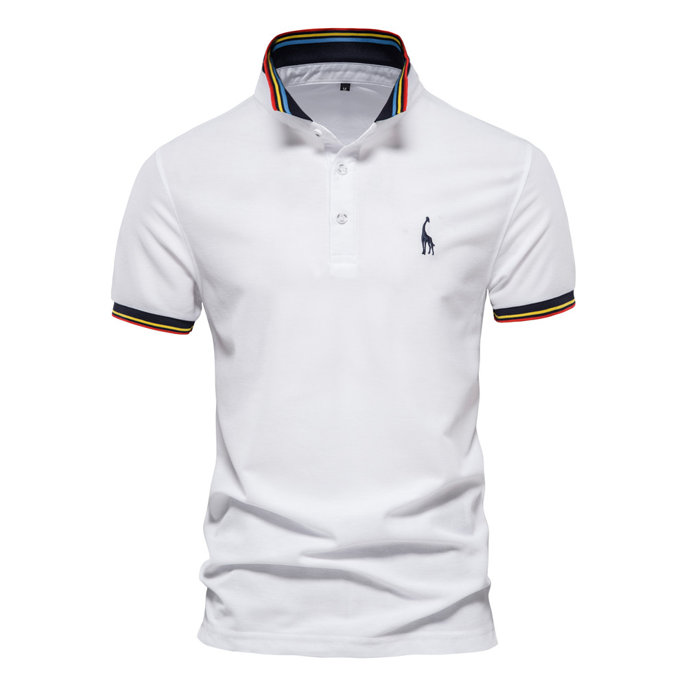 AIOPESON Embroidery 35% Cotton Polo Shirts for Men Casual Solid Color Slim Fit Mens Polos New Summer Fashion Brand Men Clothing
