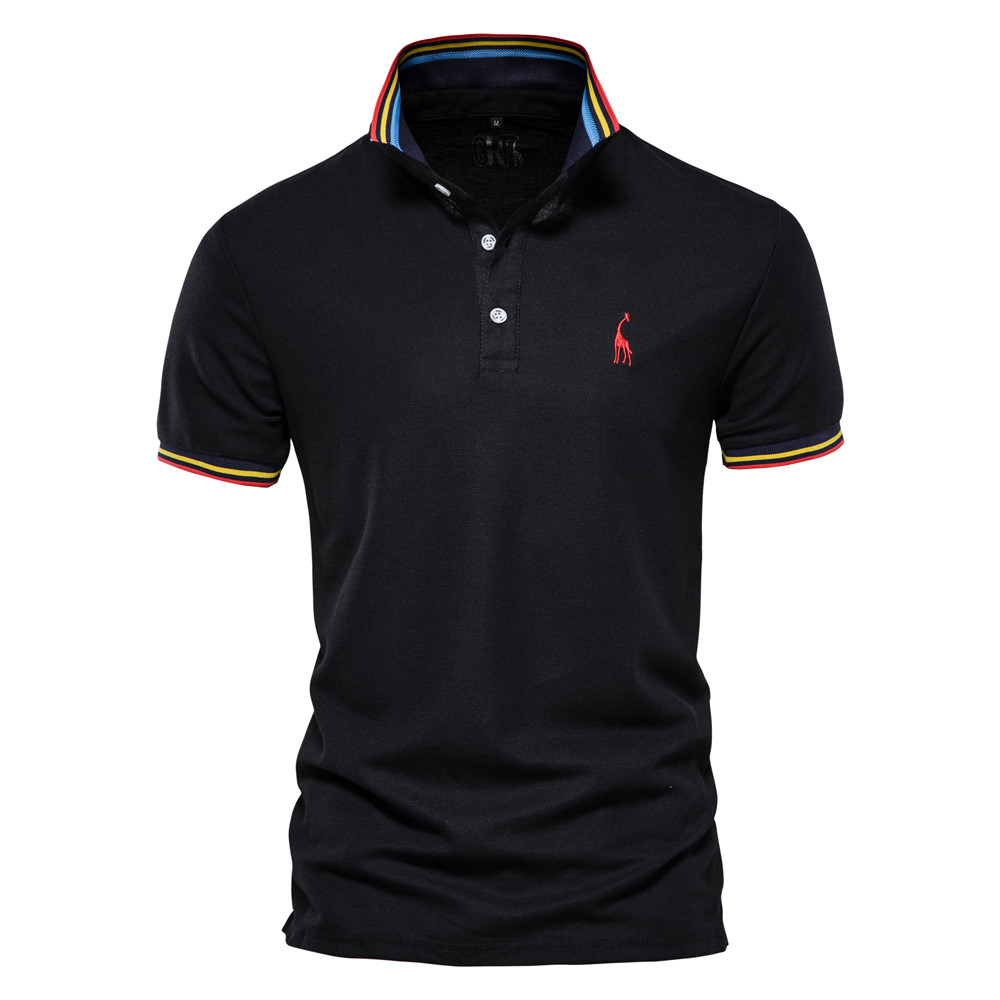 AIOPESON Embroidery 35% Cotton Polo Shirts for Men Casual Solid Color Slim Fit Mens Polos New Summer Fashion Brand Men Clothing