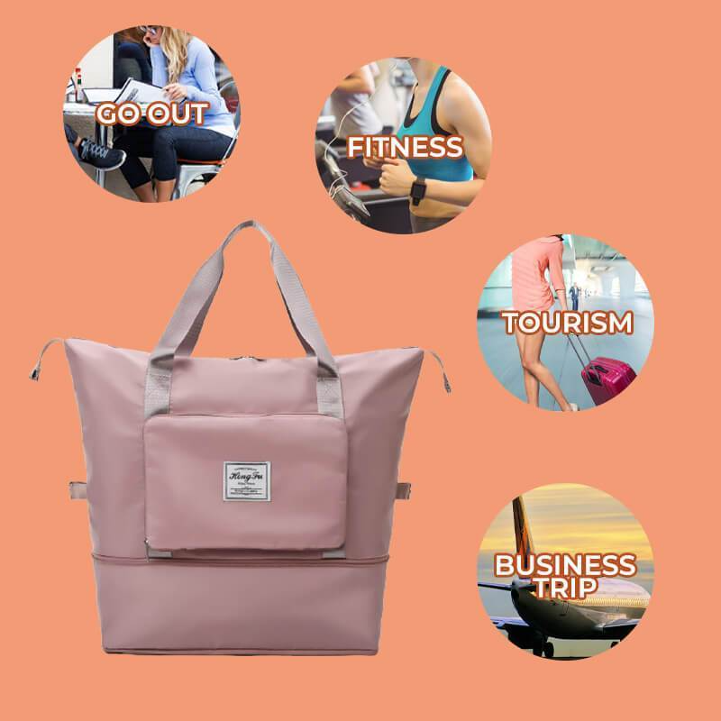 Large Capacity Folding Travel Bags Waterproof Luggage Tote Handbag Travel Duffle Bag Gym Yoga Storage Shoulder Bag For Women Men