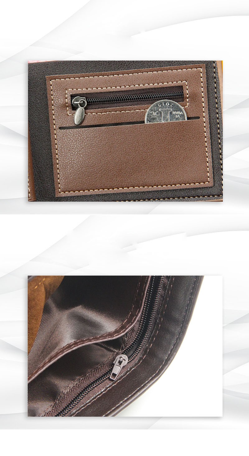 Men Wallet Leather Business Foldable Wallet Luxury Billfold Slim Hipster Credit Card Holders Inserts Coin Purses Vintage Walltes