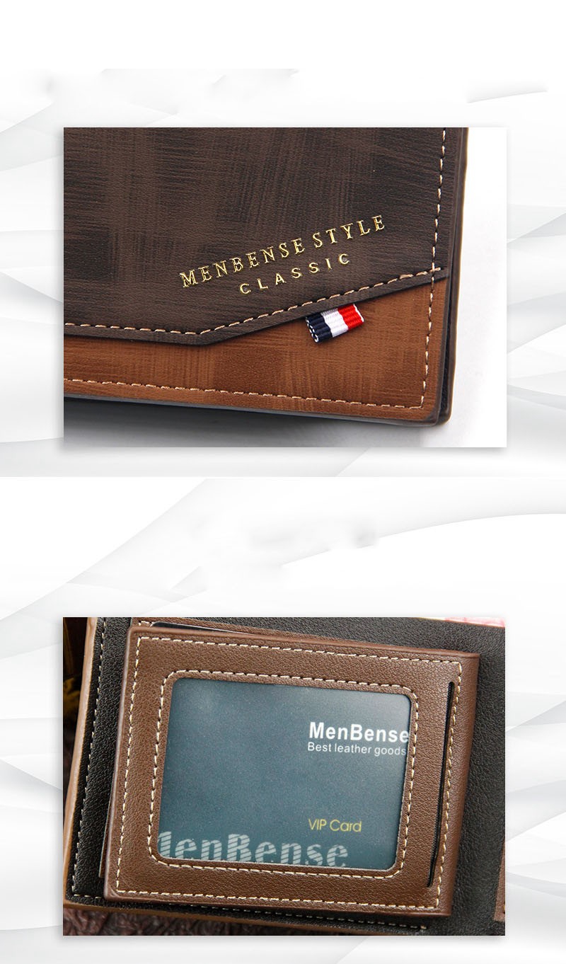 Men Wallet Leather Business Foldable Wallet Luxury Billfold Slim Hipster Credit Card Holders Inserts Coin Purses Vintage Walltes