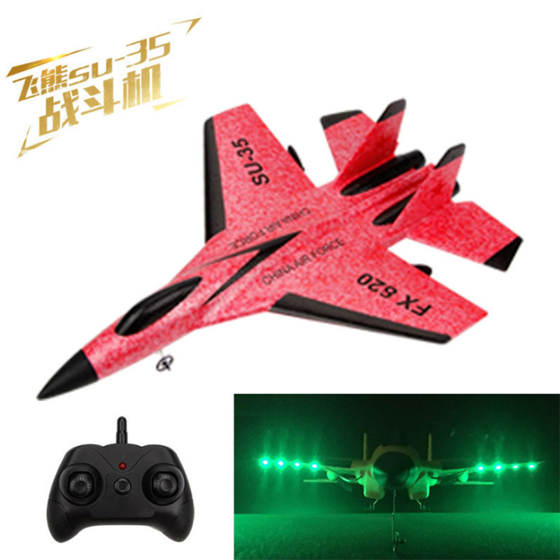 FX-620 SU-35 RC Remote Control Airplane 2.4G Remote Control Fighter Hobby Plane Glider Airplane EPP Foam Toys RC Plane Kids Gift