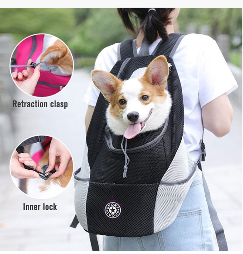 Pet Dog Carrier Bag Carrier For Dogs Backpack Out Double Shoulder Portable Travel Backpack Outdoor Dog Carrier Bag Travel Set