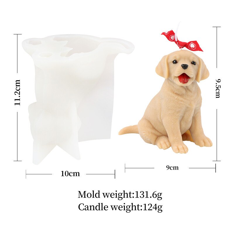 Poodle Dog Cat Candle Silicone Mold DIY Garfield Retriever Animal Candle Making Ice Cubes Resin Soap Mold Gifts Craft Home Decor