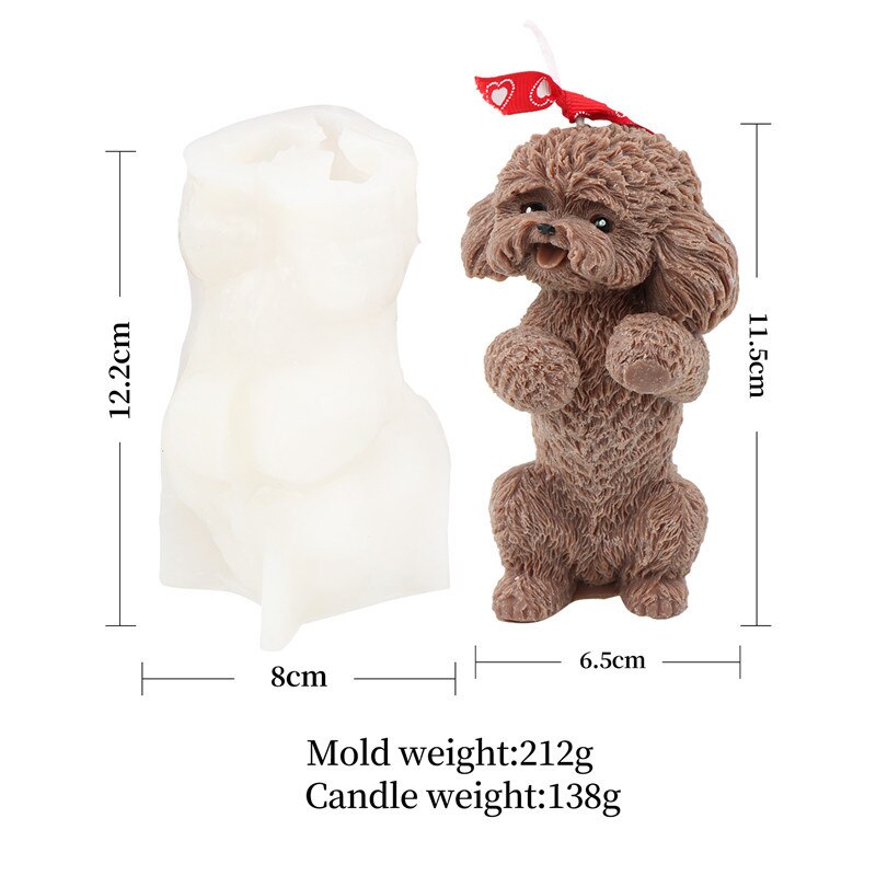 Poodle Dog Cat Candle Silicone Mold DIY Garfield Retriever Animal Candle Making Ice Cubes Resin Soap Mold Gifts Craft Home Decor