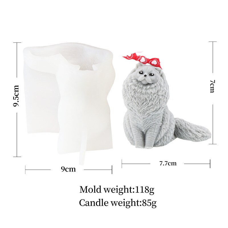 Poodle Dog Cat Candle Silicone Mold DIY Garfield Retriever Animal Candle Making Ice Cubes Resin Soap Mold Gifts Craft Home Decor