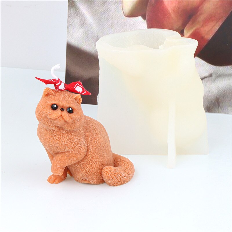 Poodle Dog Cat Candle Silicone Mold DIY Garfield Retriever Animal Candle Making Ice Cubes Resin Soap Mold Gifts Craft Home Decor