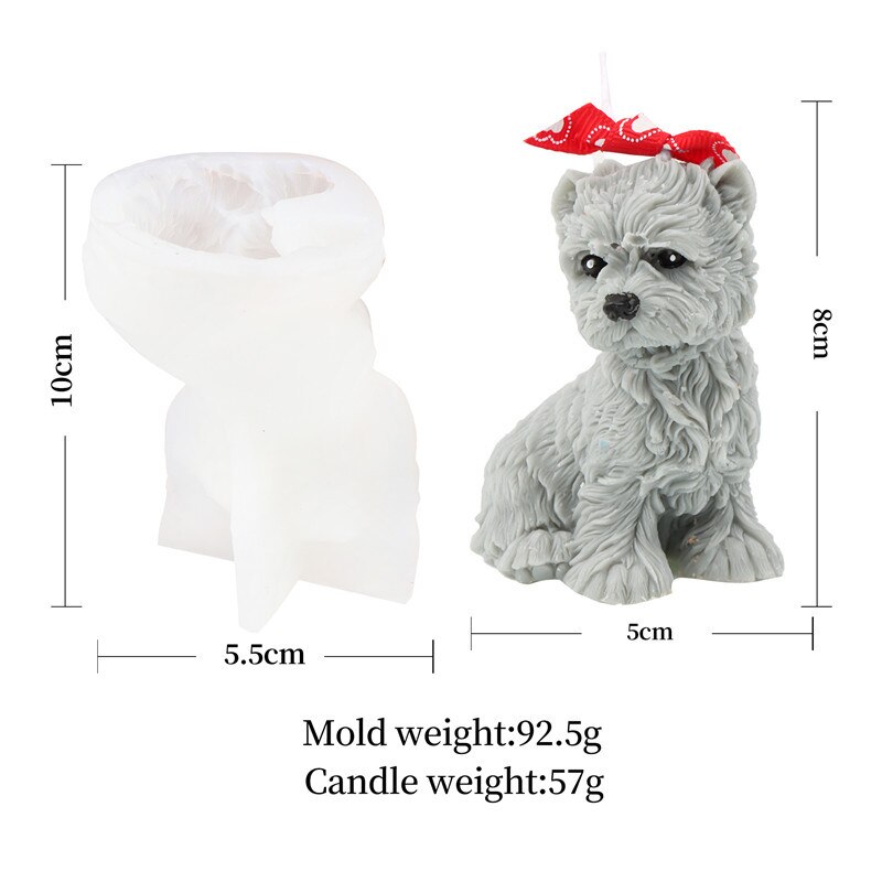 Poodle Dog Cat Candle Silicone Mold DIY Garfield Retriever Animal Candle Making Ice Cubes Resin Soap Mold Gifts Craft Home Decor