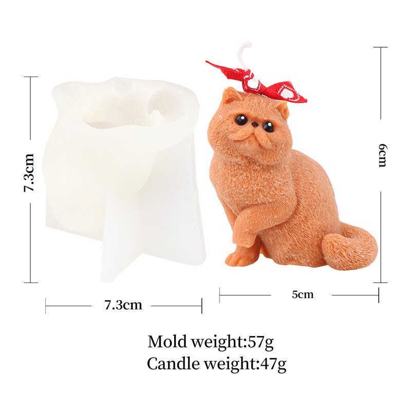 Poodle Dog Cat Candle Silicone Mold DIY Garfield Retriever Animal Candle Making Ice Cubes Resin Soap Mold Gifts Craft Home Decor