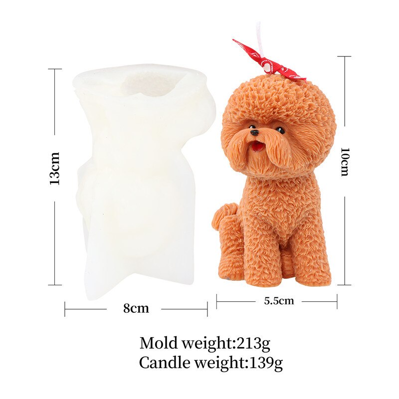 Poodle Dog Cat Candle Silicone Mold DIY Garfield Retriever Animal Candle Making Ice Cubes Resin Soap Mold Gifts Craft Home Decor