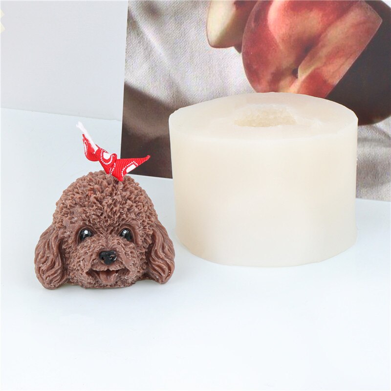Poodle Dog Cat Candle Silicone Mold DIY Garfield Retriever Animal Candle Making Ice Cubes Resin Soap Mold Gifts Craft Home Decor