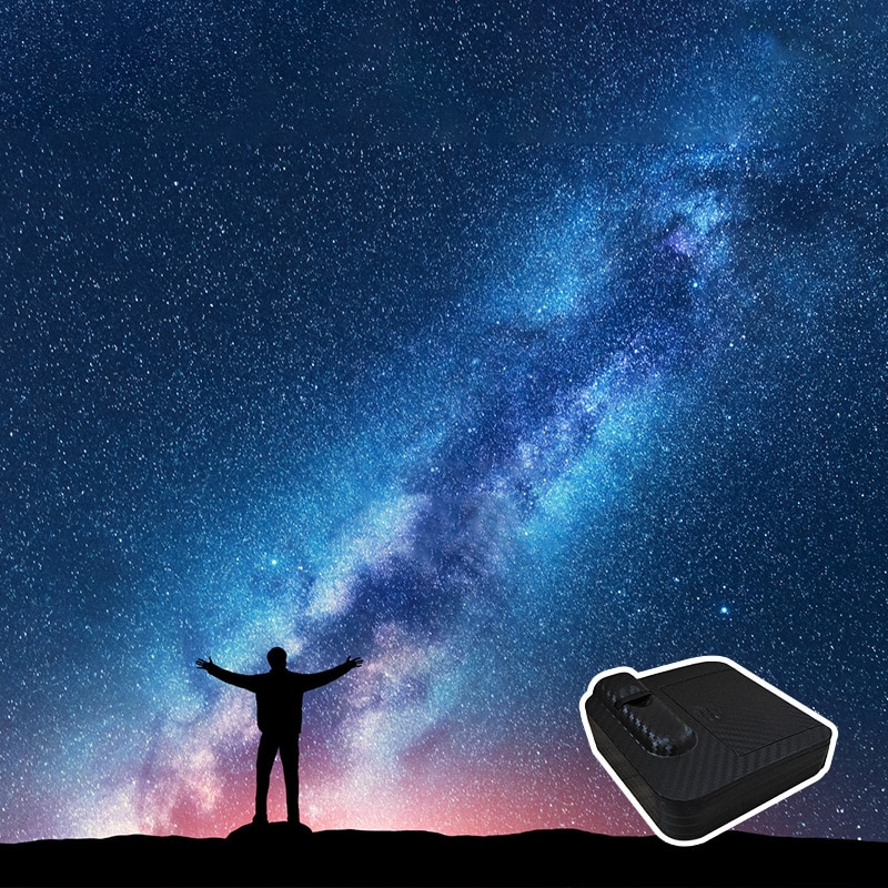 Aurora Moon Galaxy Projection Lamp Creative Background Atmosphere Night Light Earth Projector Photography Lamp for Birthday Gift