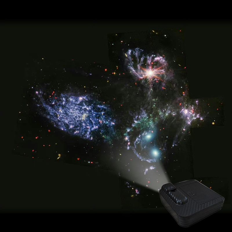 Aurora Moon Galaxy Projection Lamp Creative Background Atmosphere Night Light Earth Projector Photography Lamp for Birthday Gift