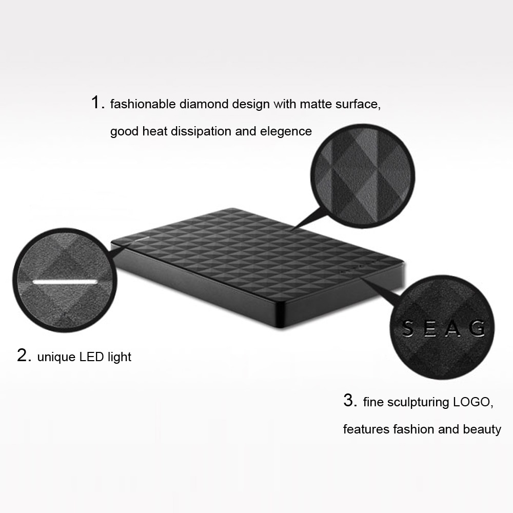 Seagate Expansion HDD Drive Disk 500GB 1TB 2TB 4TB USB3.0 External HDD 2.5" Portable External Hard Disk
