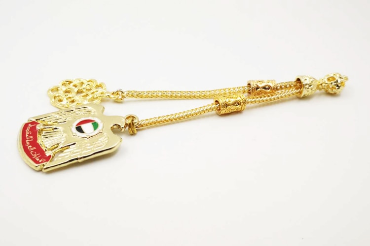 Golden tassel pendant Saudi Kuwait UAE Iraq National Emblem Sheikh Zayed Tasbih tassel arab accessory
