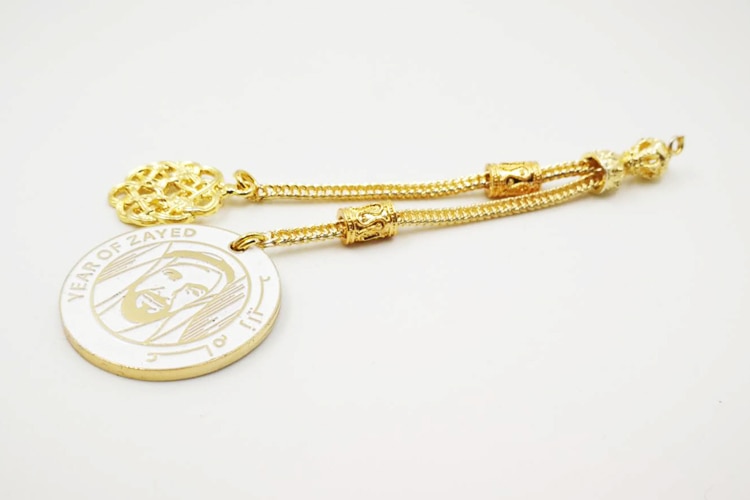 Golden tassel pendant Saudi Kuwait UAE Iraq National Emblem Sheikh Zayed Tasbih tassel arab accessory
