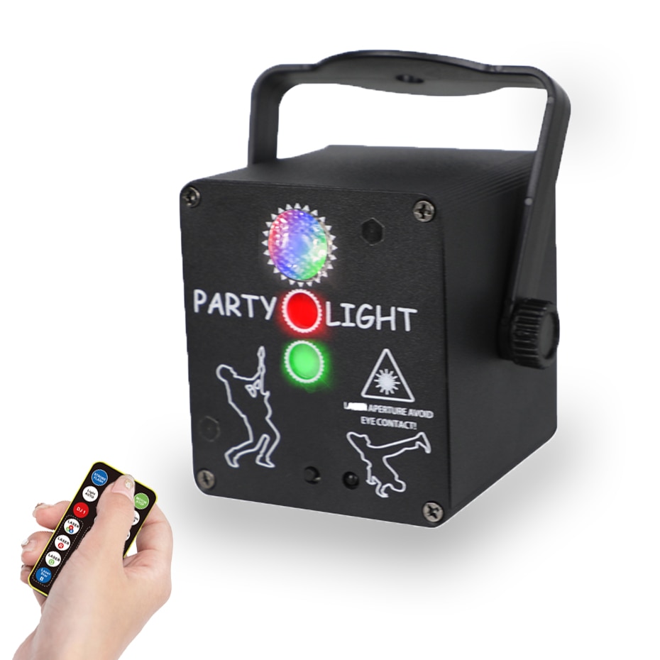 ALIEN Mini DJ Disco RGB Laser Light Projector USB Rechargeable LED Stage Lighting Effect Party Holiday Wedding Christmas Lamp