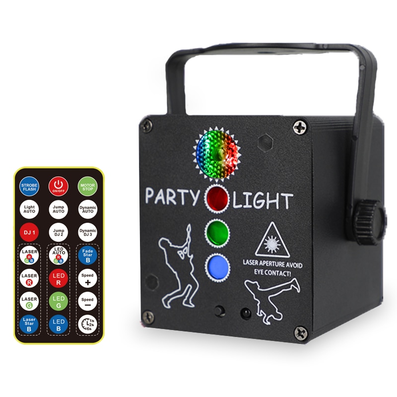 ALIEN Mini DJ Disco RGB Laser Light Projector USB Rechargeable LED Stage Lighting Effect Party Holiday Wedding Christmas Lamp