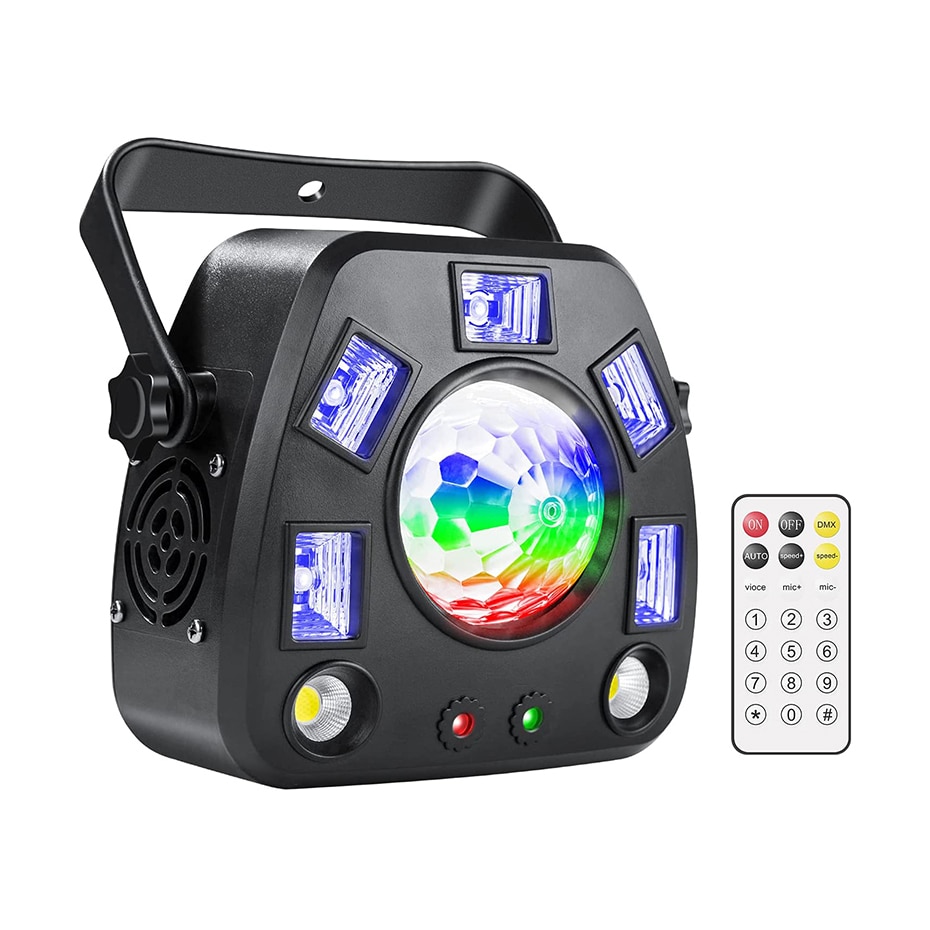 ALIEN Remote DMX Laser Projector Strobe Magic Ball UV 4IN1 Stage Lighting Effect DJ Disco Party Holiday Dance Wedding Black Lamp