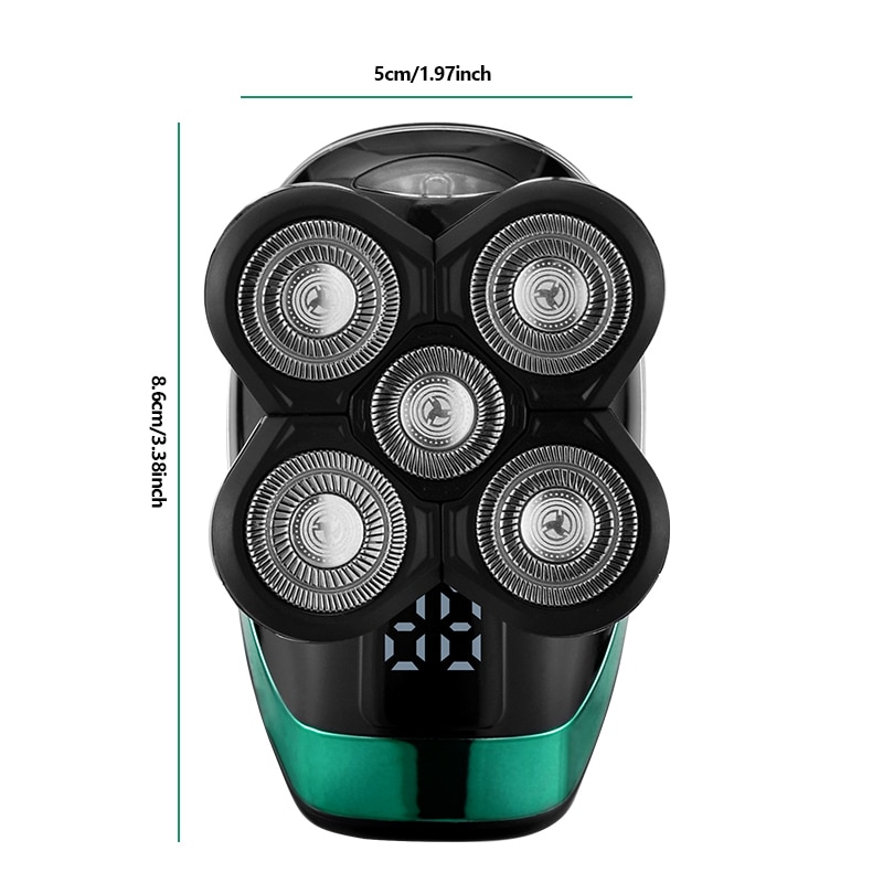 5 IN 1 Electric Razor Electric Shaver Rechargeable Shaving Machine for Men Beard Razor Wet-Dry Dual Use Waterproof Fast Charging