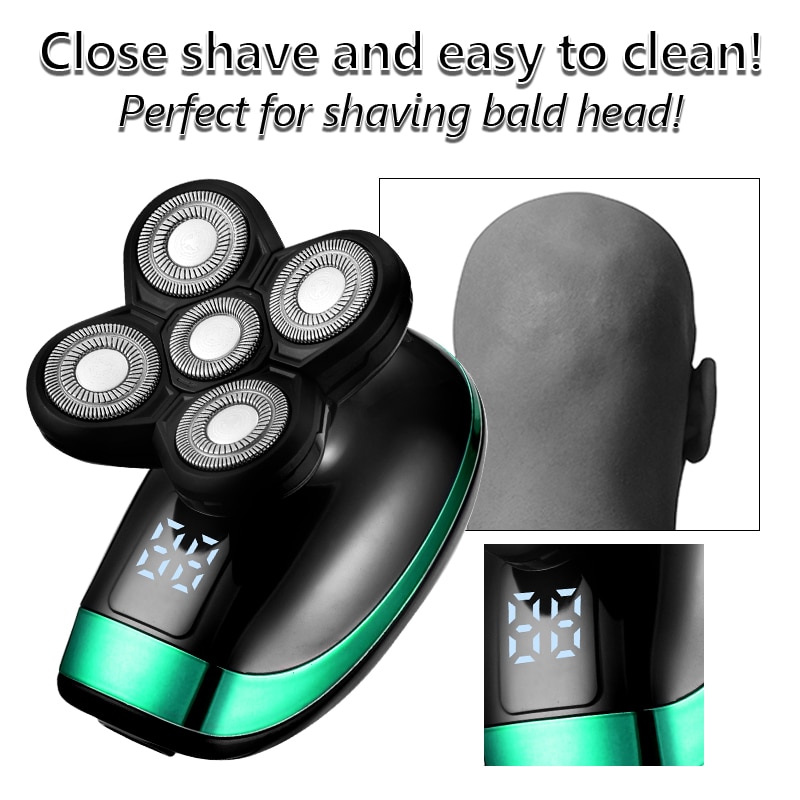 5 IN 1 Electric Razor Electric Shaver Rechargeable Shaving Machine for Men Beard Razor Wet-Dry Dual Use Waterproof Fast Charging