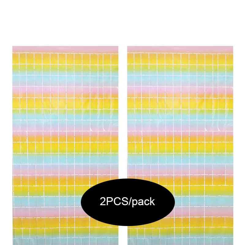 2pcs Square Backdrop Anniversaire Christmas Decor New Year Birthday Party Decoration Wedding Curtain Bachelorotte Party Fortni