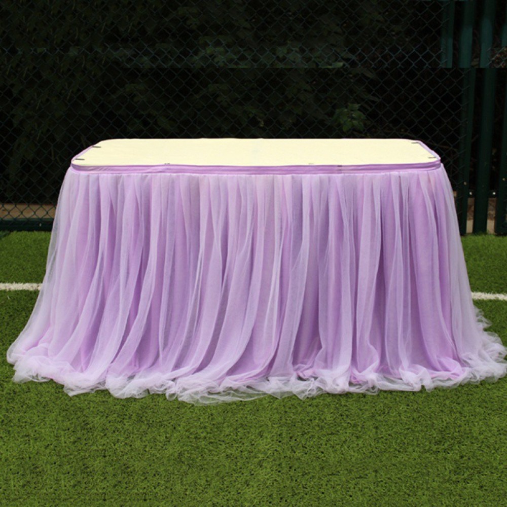 Wedding Party Table Skirt Multi Colors Table Cloth Home Textile Table Cover For Birthday Banquet Tutu Tulle Tablecloth Home Deco