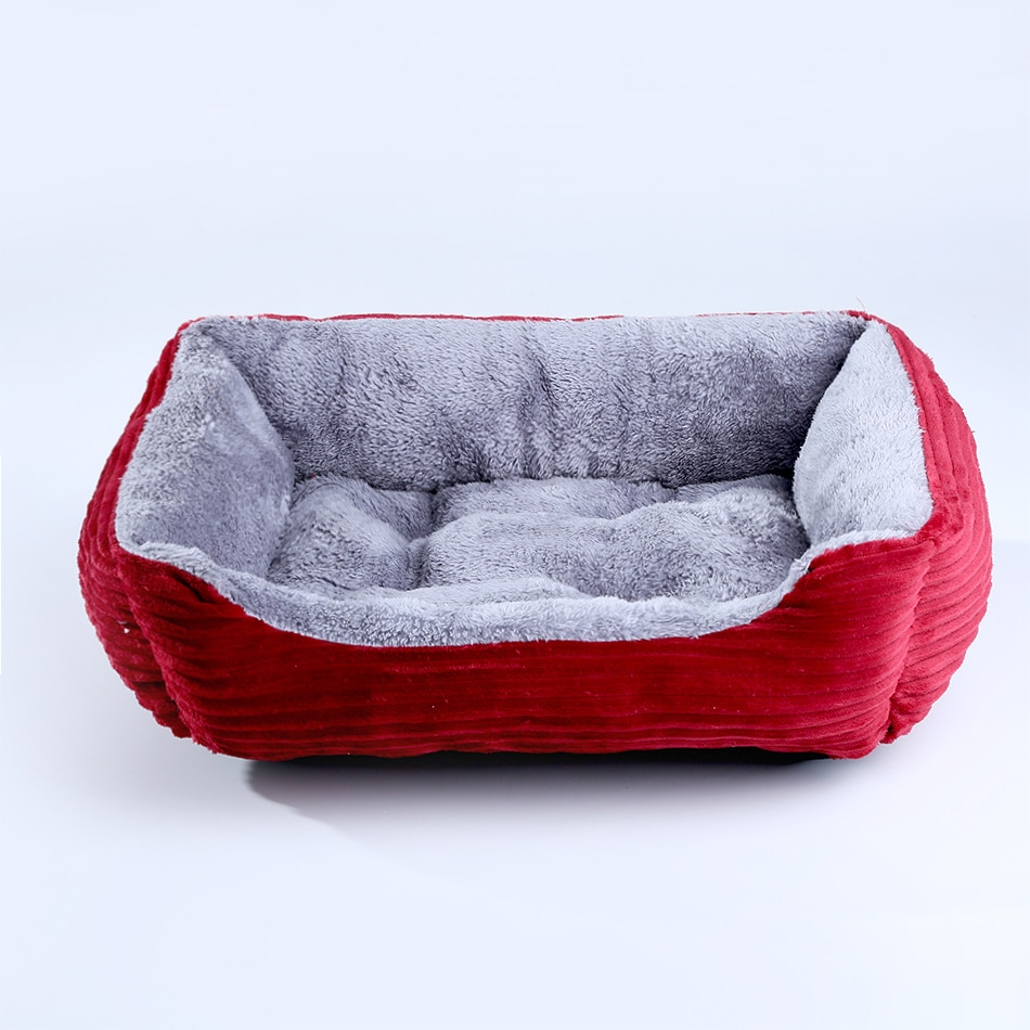 Bed for Dog Cat Pet Square Plush Kennel Medium Small Dog Sofa Bed Cushion Pet Calming Dog Bed House Pet Supplies Accessories