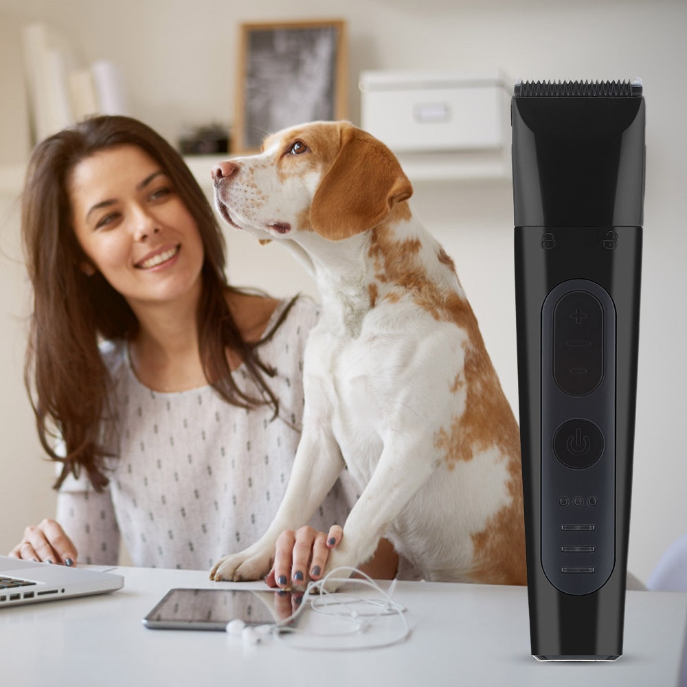 Dog Cat Hair Trimmer Paw Nail Grinder Pets Clippers Foot Nail Cutter Low Noise Dog Pet Grooming Machine USB Pet Supplies